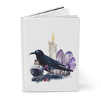 Raven & Crystals Hardcover Journal — Witchy Crystal, Candle & Potion Notebook