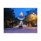 Rolled Poster — Nighttime Missouri Capitol Building Cityscape Wall Art