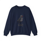 Crewneck Sweatshirt — Screaming Crow Graphic with "FUC AWF" Text