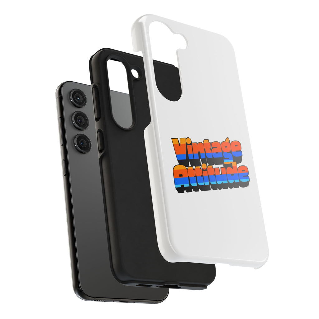 Phone Case — "Vintage Attitude" Retro 70s Striped Tough Protective Case