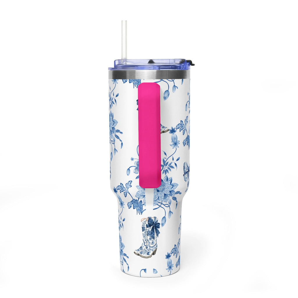 40oz Girly Western Floral Tumbler