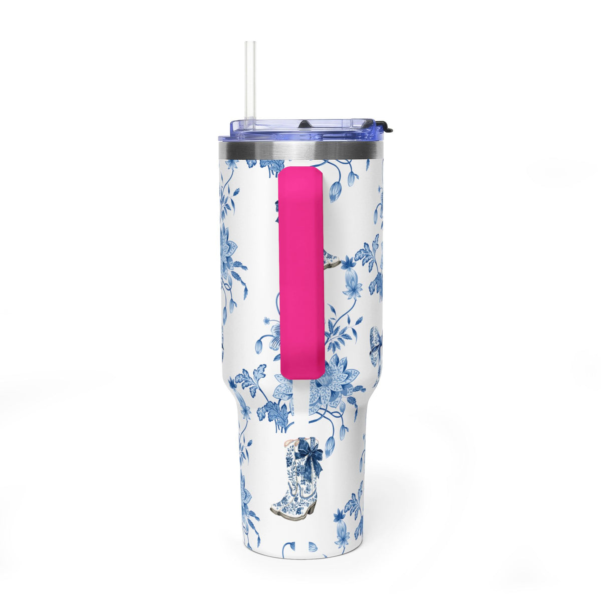 40oz Girly Western Floral Tumbler