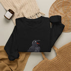 Crewneck Sweatshirt — Screaming Crow Graphic with "FUC AWF" Text