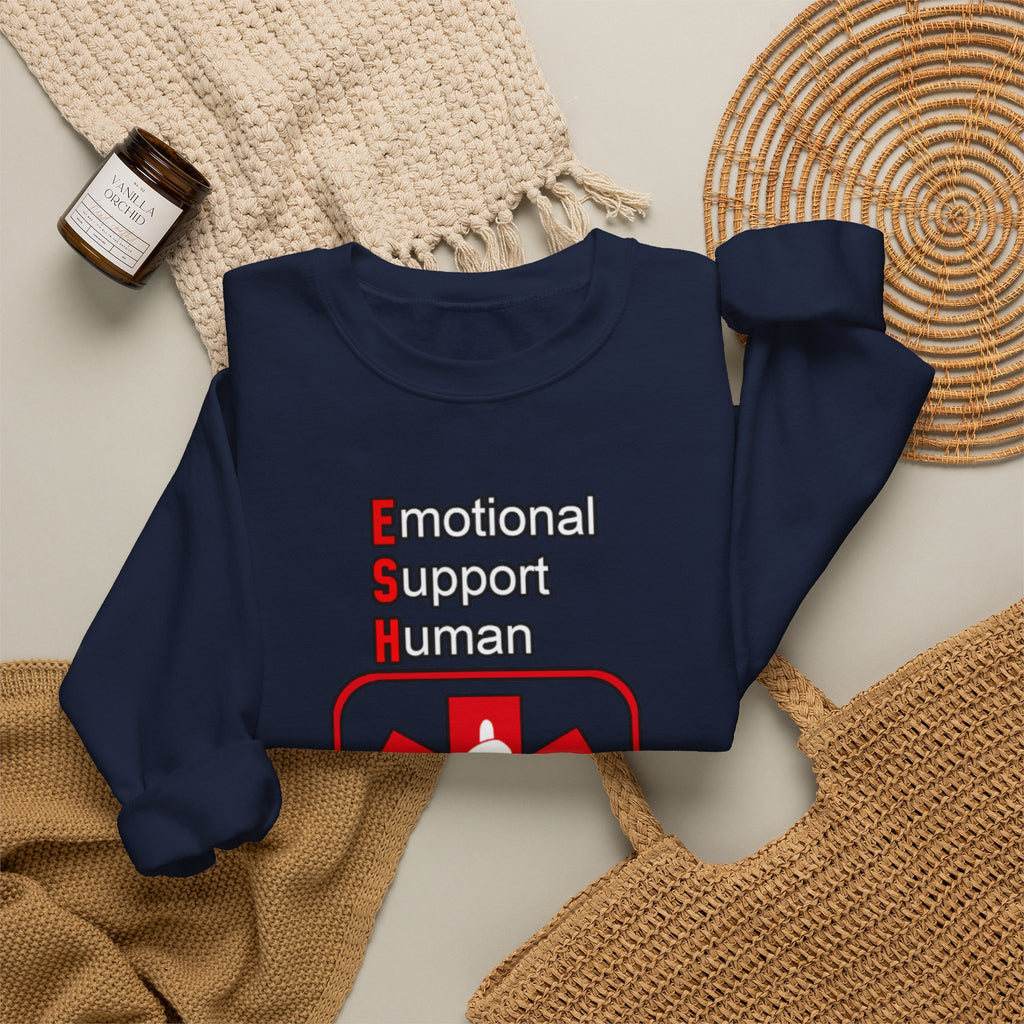Emotional Support Human Sweatshirt – Medical Symbol “Do Not Touch” Crewneck