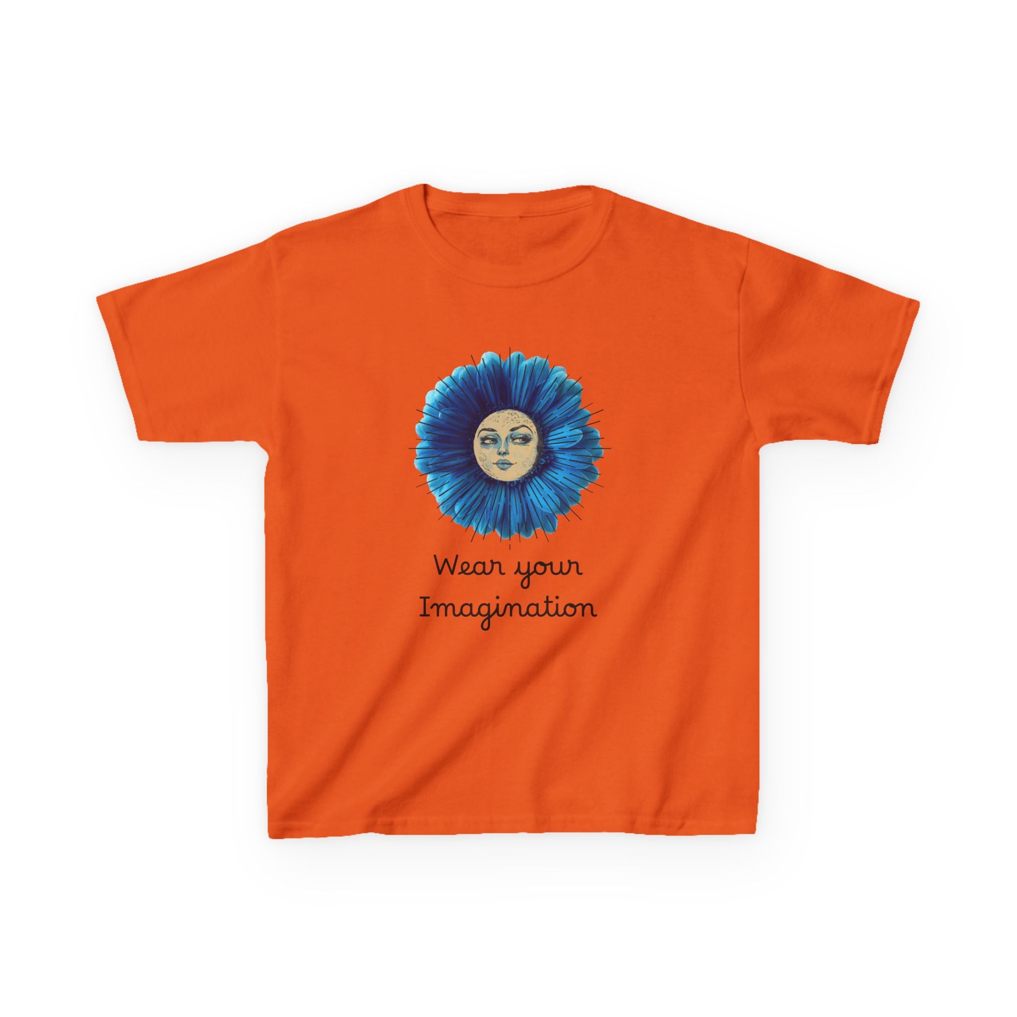 Personalize it! Youth 'Wear Your Imagination' Blue Flower Face Graphic