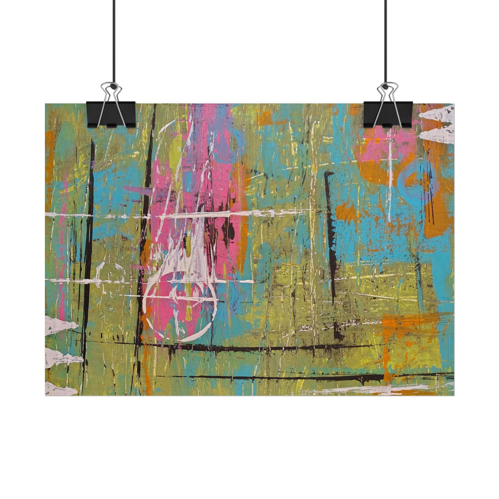 Abstract "1980s Puke" Color Splash Poster — Vibrant Modern Wall Art (Rolled Poster)