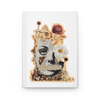 Vintage Collage Hardcover Journal — 'Shut up & be pretty' Botanical Face Art Notebook