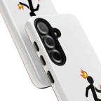 Tough Phone Case — Funny "I Tried It at Home" Stunt Stick Figure Design