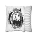 Statue Splash Art Pillow — Black Ink Splash Decorative Throw Pillow
