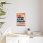 Personalize it! "My Worth is Not Conditional" Framed Matte Canvas Print Motivational Wall Art
