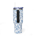40oz Bigfoot Floral Vacuum Tumbler – Insulated Travel Mug with Straw