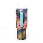 40oz Backlit Flowers Vacuum Tumbler
