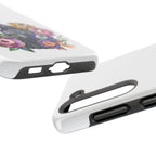 'Surreal' Tough Phone Case — Protective Phone Cover with Raven and Bouquet Design