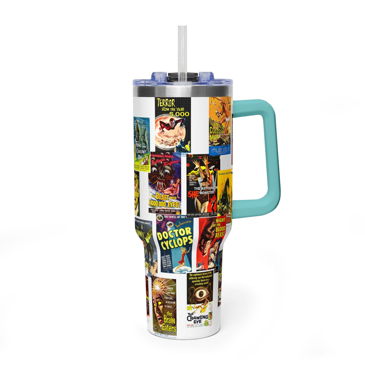 40oz B-Movies Retro Horror Poster Vacuum Tumbler