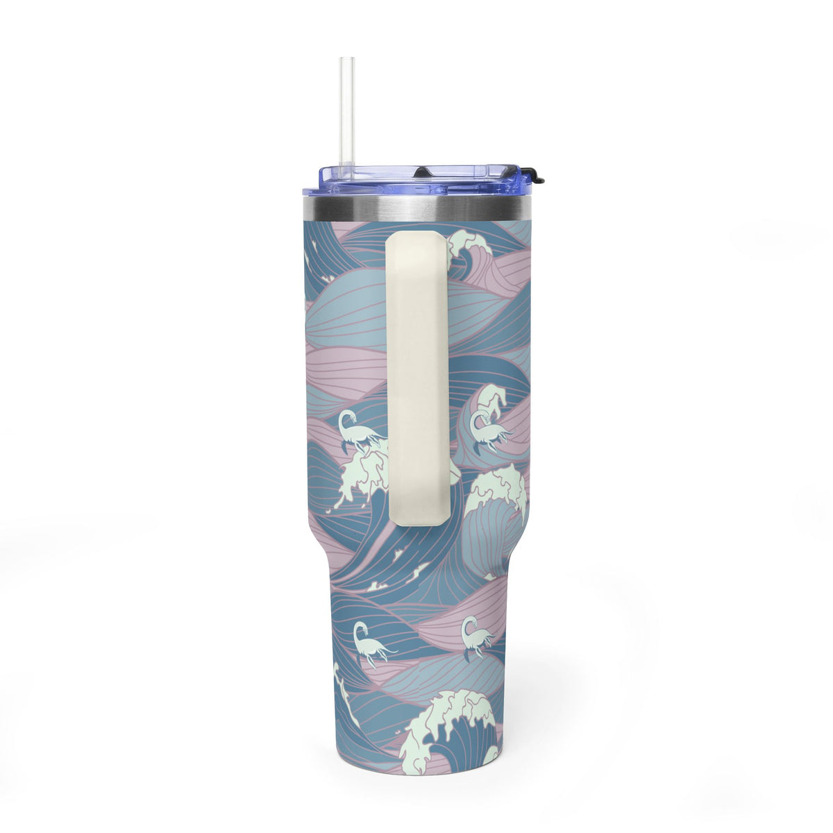Nessie Waves 40oz Vacuum Tumbler — Insulated Travel Mug