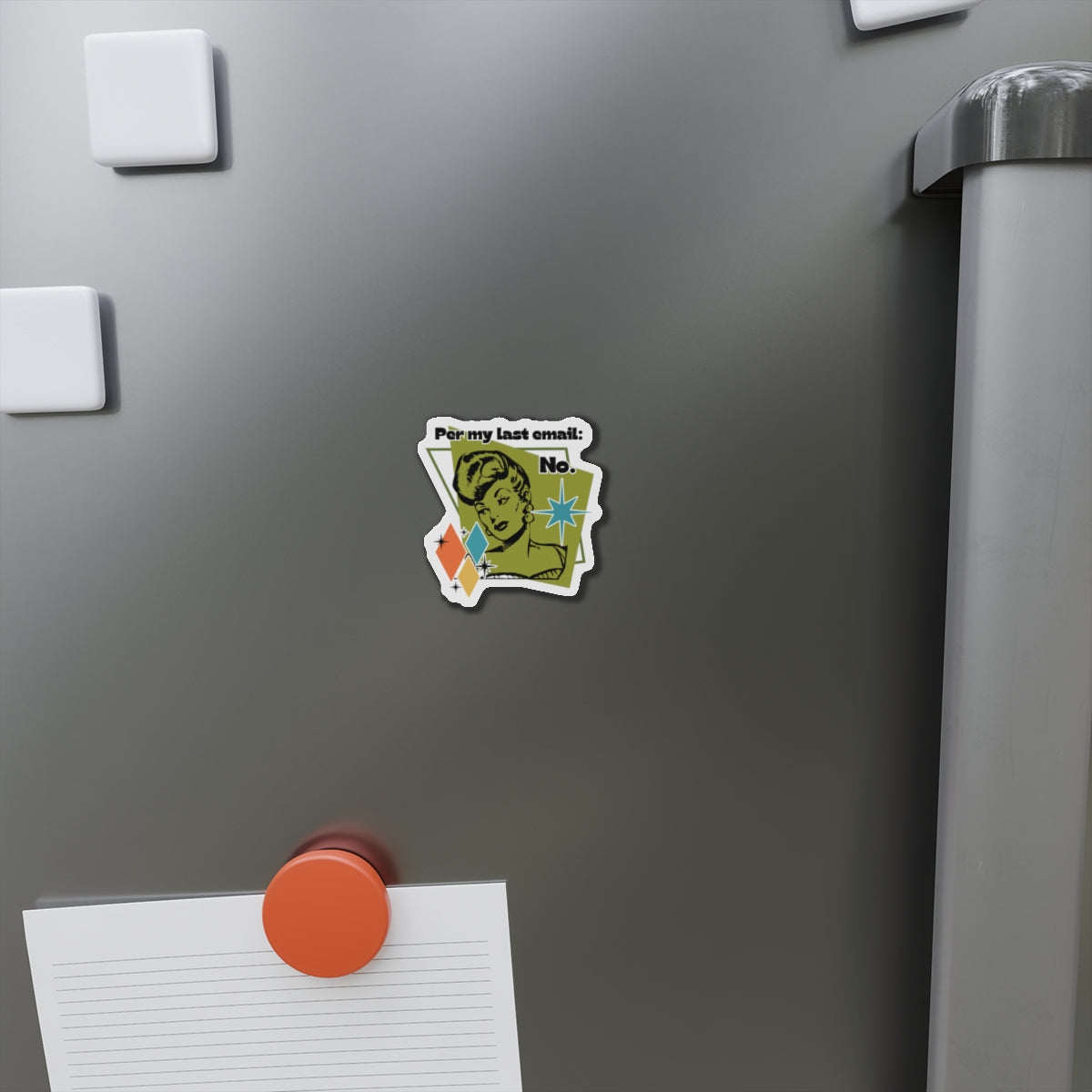 'Per my last email: No.' Die-Cut Magnet — Funny Office Fridge Sticker