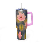 40oz Backlit Flowers Vacuum Tumbler
