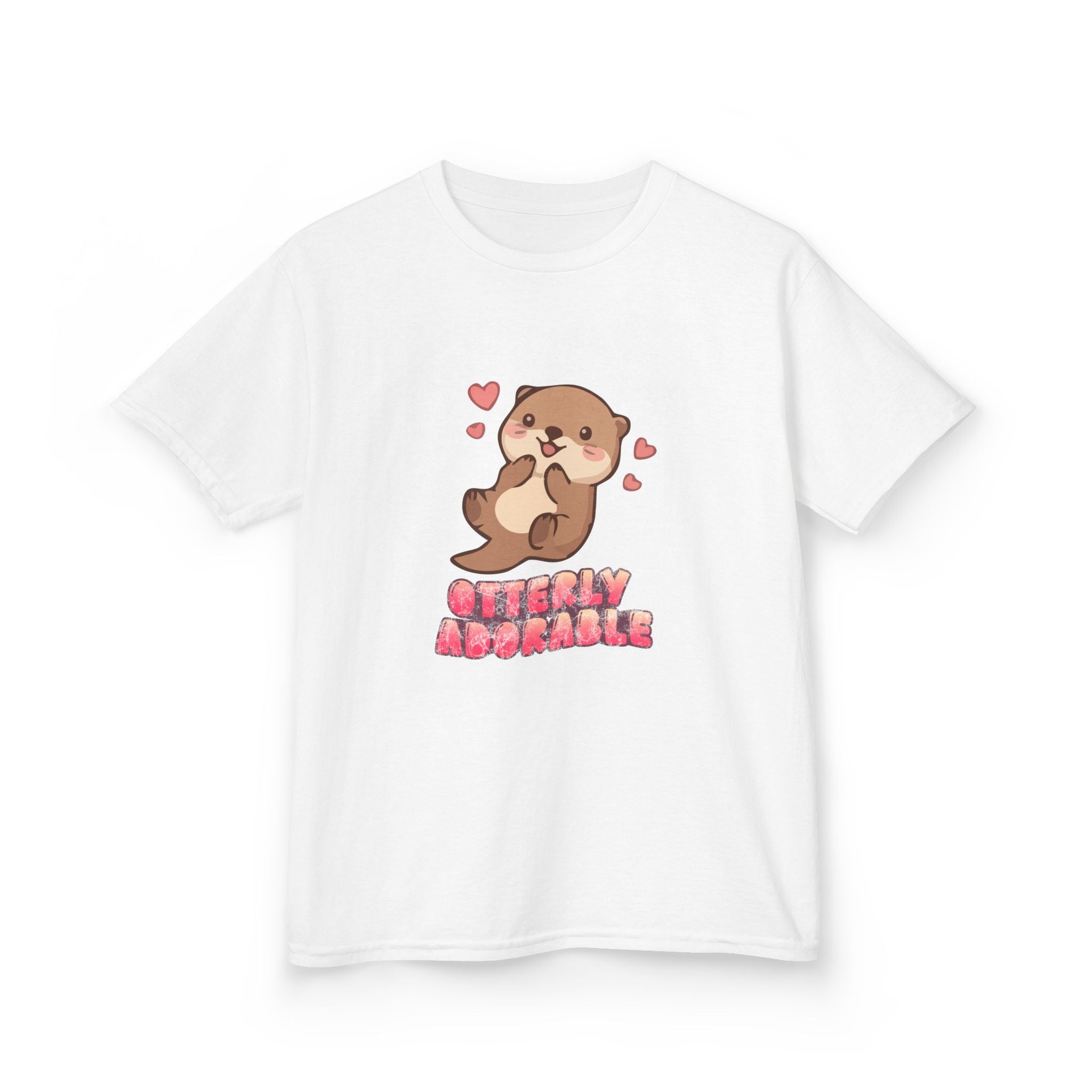 Kids Tee "Otterly Adorable" Heart Graphic Tee