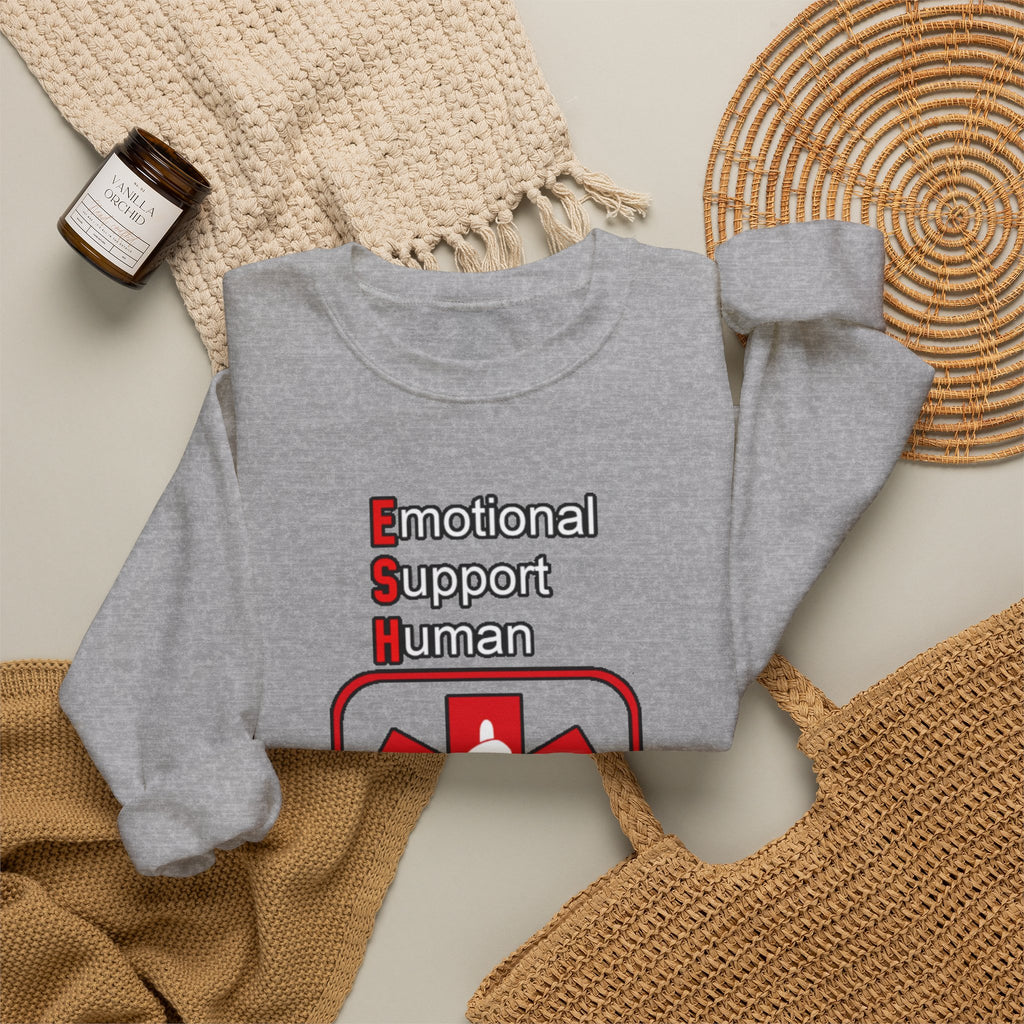 Emotional Support Human Sweatshirt – Medical Symbol “Do Not Touch” Crewneck