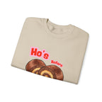 Crewneck Sweatshirt — "Ho's Before Bros" Food Pun Graphic