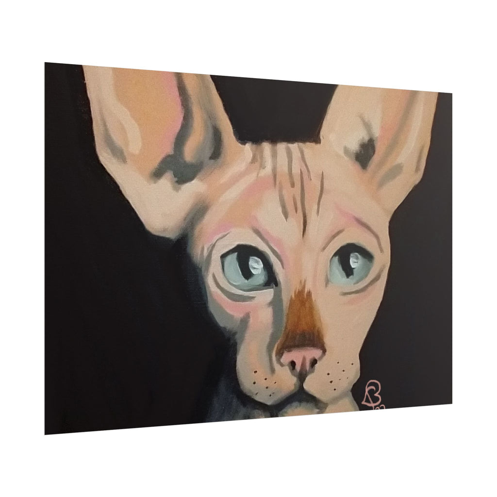 Sphynx Cat Art Poster — Rolled Fine Art Print