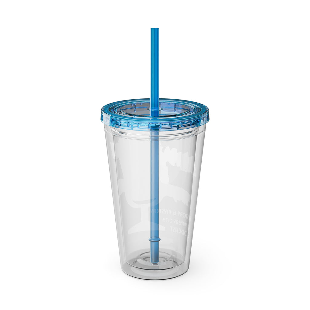 Always Time for True Crime Tumbler with Straw, 16oz
