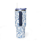 40oz Bigfoot Floral Vacuum Tumbler – Insulated Travel Mug with Straw