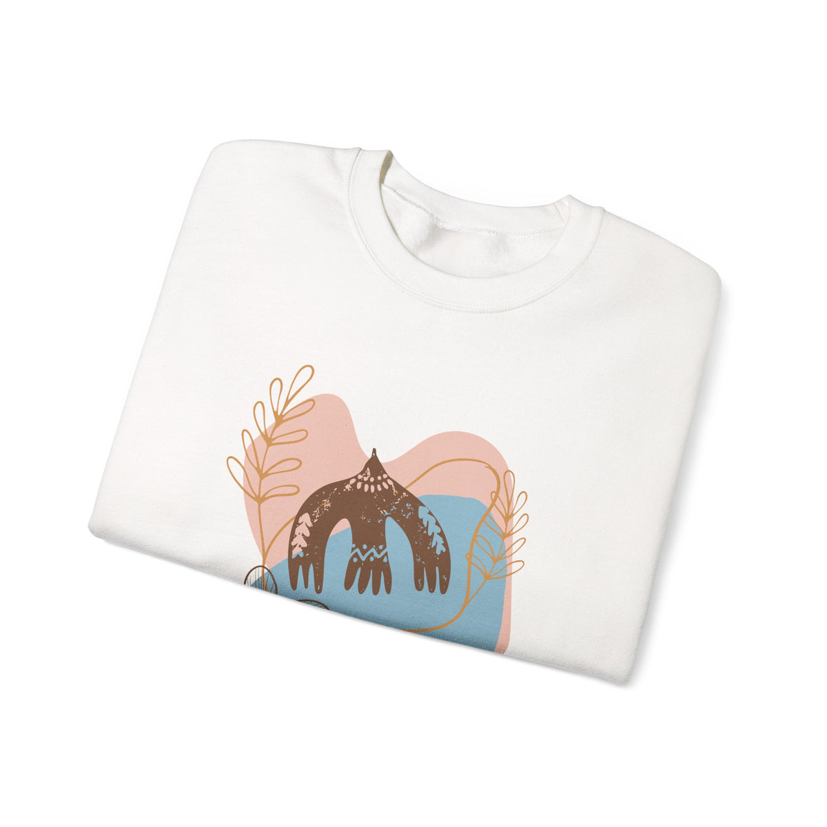 Bohemian Crewneck Sweatshirt — Floral Abstract Vintage Vibe