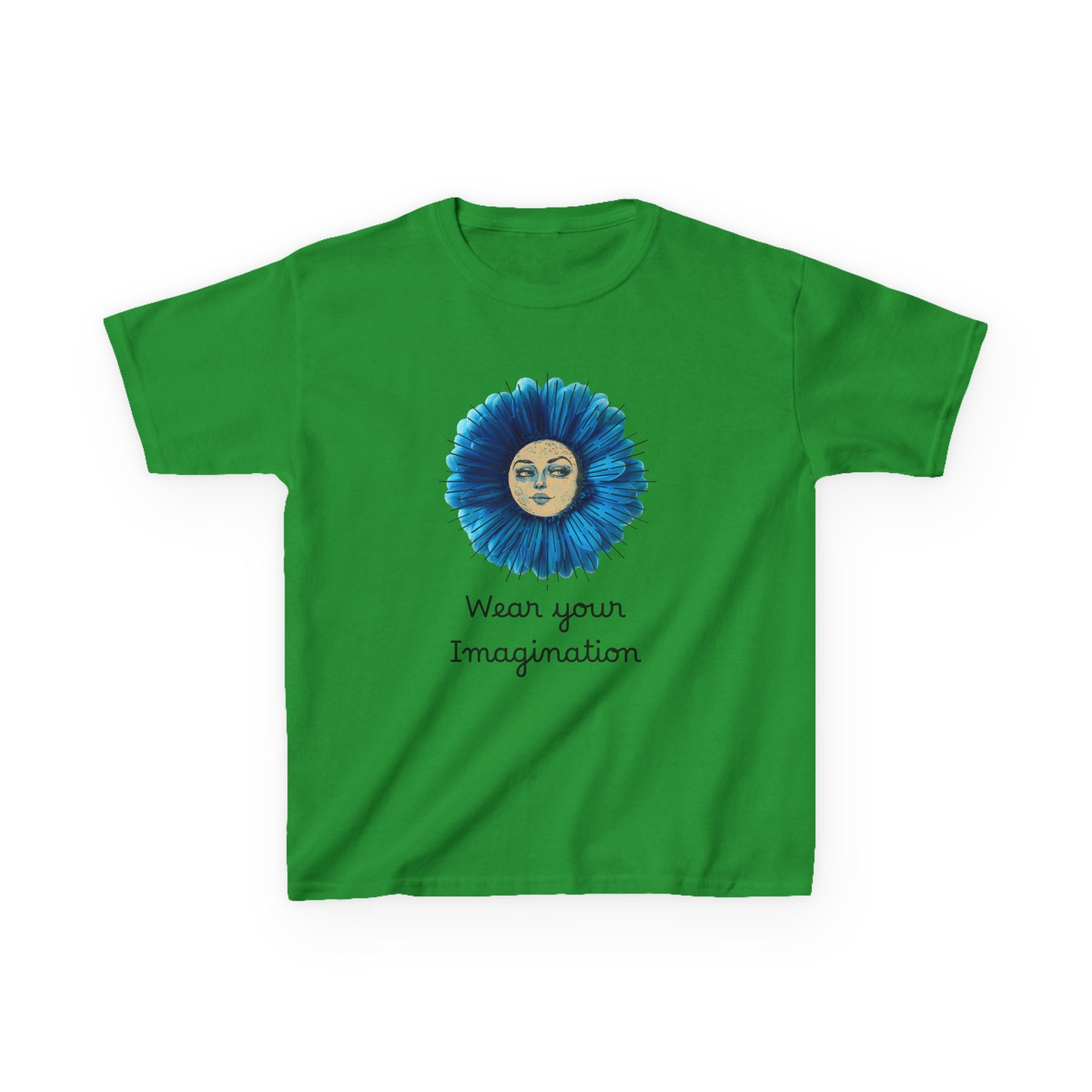 Personalize it! Youth 'Wear Your Imagination' Blue Flower Face Graphic