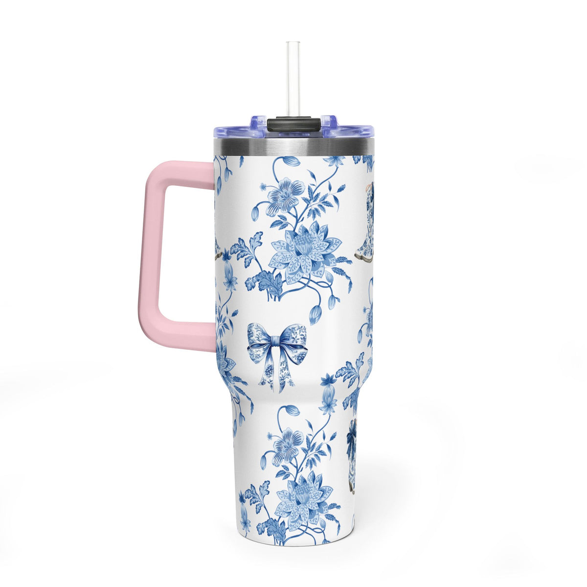 40oz Girly Western Floral Tumbler