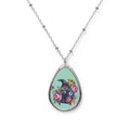 Raven & Wildflower Oval Pendant Necklace — Surreal Jewelry