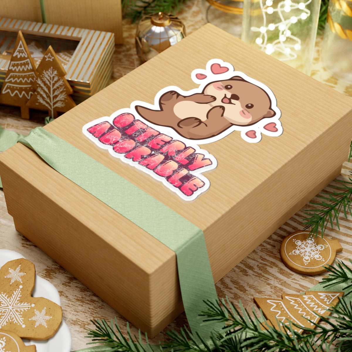 Otterly Adorable Kiss-Cut Sticker