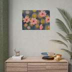 Backlit Flowers Poster — Rolled Wall Art with Bokeh Lights