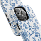 Bigfoot Floral Porcelain Tough Phone Case — Vintage Delft Pattern Protective Phone Case