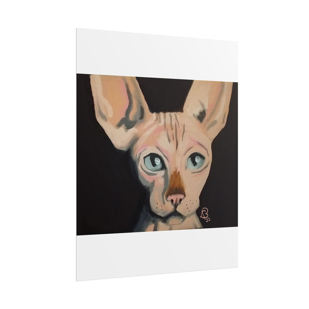 Sphynx Cat Art Poster — Rolled Fine Art Print