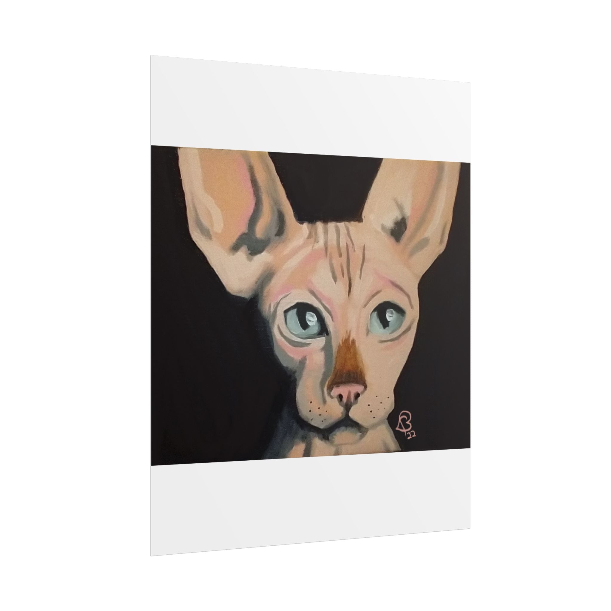 Sphynx Cat Art Poster — Rolled Fine Art Print