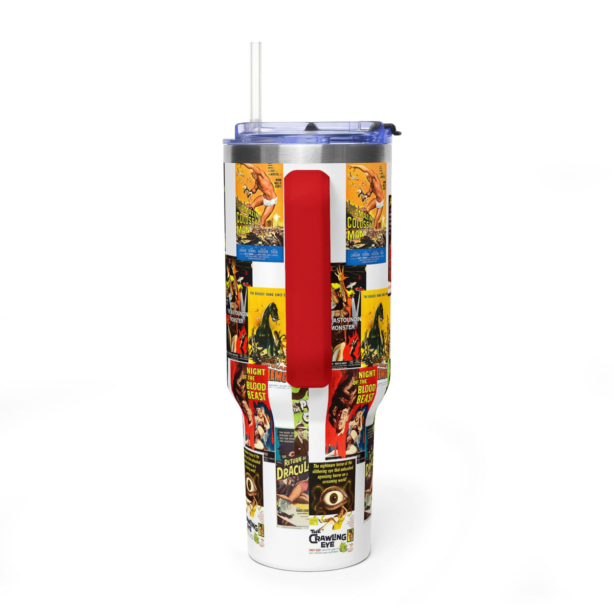 40oz B-Movies Retro Horror Poster Vacuum Tumbler