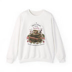 True Crime Book Club Sweatshirt — "True Crime & Tea" Vintage Stack Design