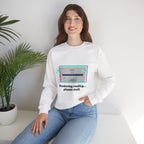 Crewneck Sweatshirt — "Rendering reality... please wait" Retro Loading Graphic