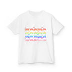 Youth Rainbow Dachshund Pattern Cute Dog Graphic Tee