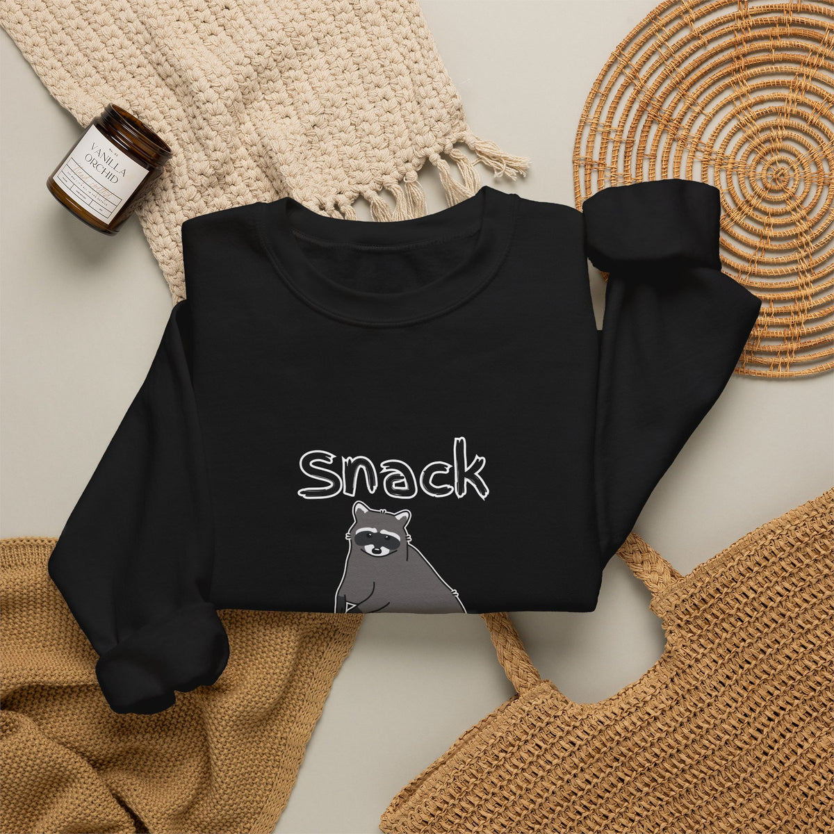 Snack Bandit Sweatshirt — Cute Raccoon Graphic Crewneck