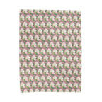 Floral Velveteen Plush Blanket — Pink Rose Pattern, Cozy Decorative Throw for Bedroom & Living Room