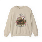 True Crime Book Club Sweatshirt — "True Crime & Tea" Vintage Stack Design