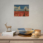 Rolled Poster — Tulip Field Landscape Print with Windmill