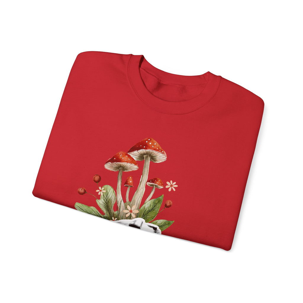 Mushroom Head Art Sweatshirt — Surreal Botanical Crewneck