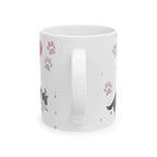 Corgi Balloon Paw Print Ceramic Coffee Cup (11oz, 15oz)