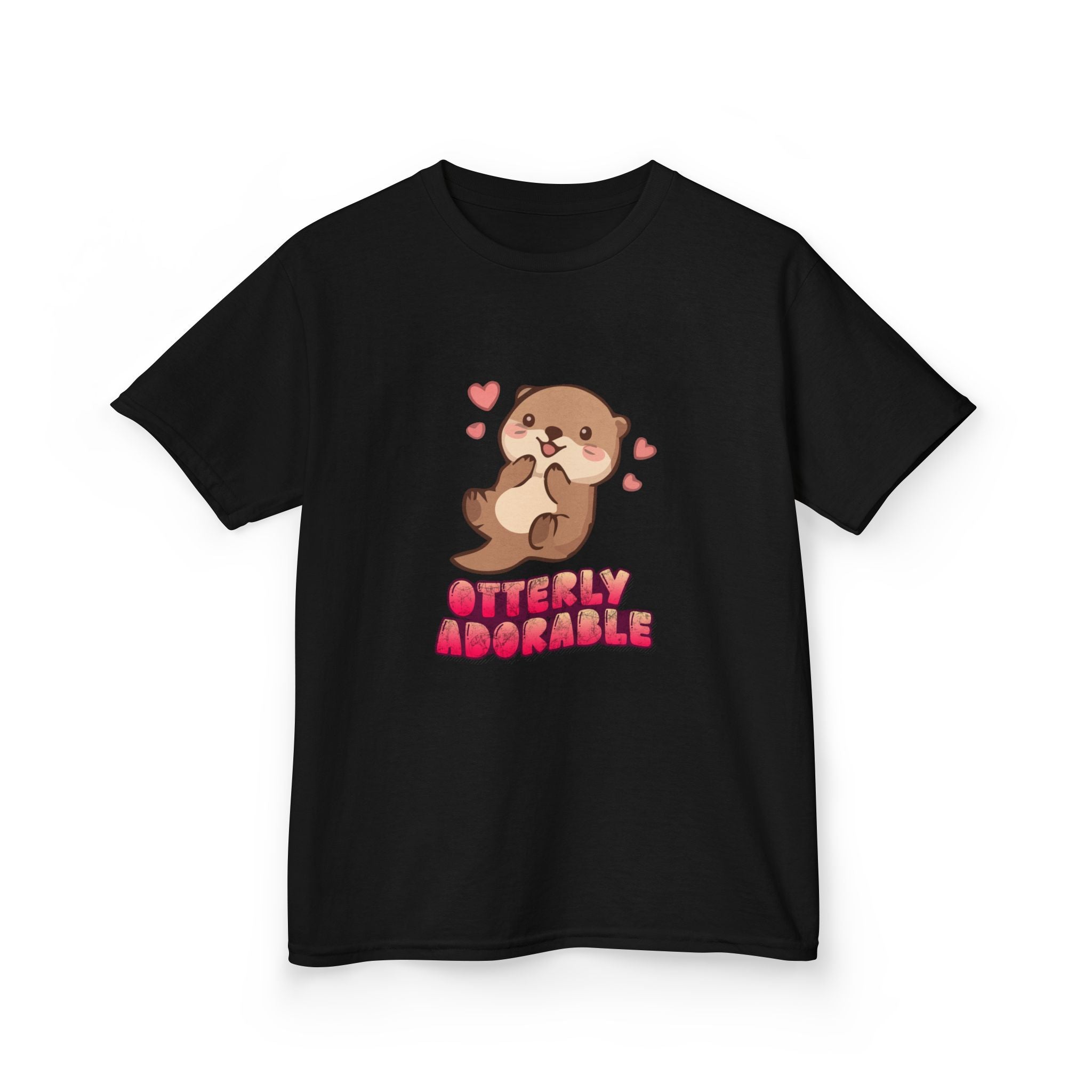 Kids Tee "Otterly Adorable" Heart Graphic Tee