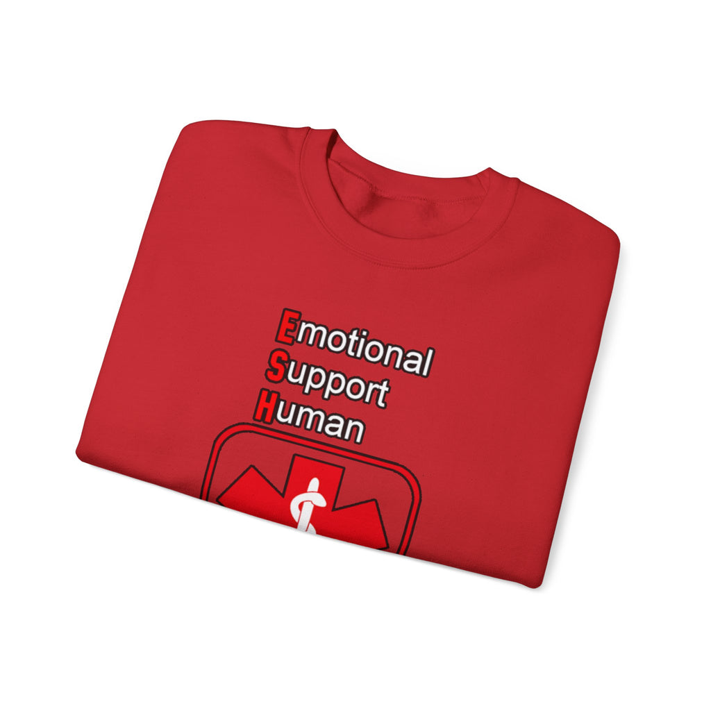 Emotional Support Human Sweatshirt – Medical Symbol “Do Not Touch” Crewneck