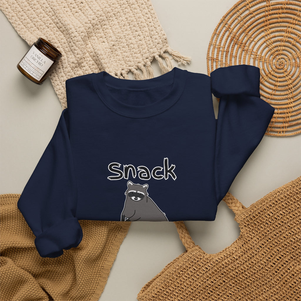 Snack Bandit Sweatshirt — Cute Raccoon Graphic Crewneck