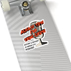 History & Mystery in Kansas City Podcast Sticker — “Always Time for True Crime” Kiss-Cut Microphone Decal